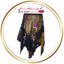 روسری هنری پروانه و گل