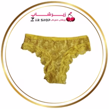 شورت زنانه لامبادا گیپوری زرد