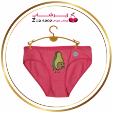 شورت زنانه نخی صورتی طرح آووکادو